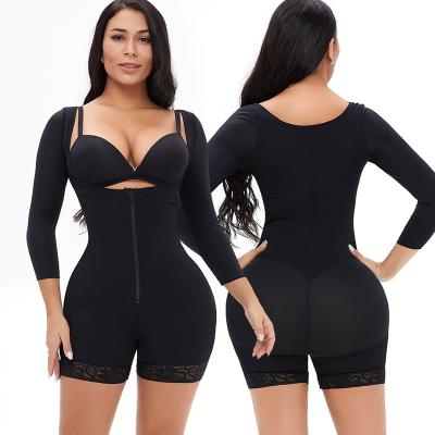 China Antibacterial Women Slimming Body Shaper Tummy Control Butt Lifter Full Hip Enhance Long Sleeve Shaper Underwear Shapewear for sale