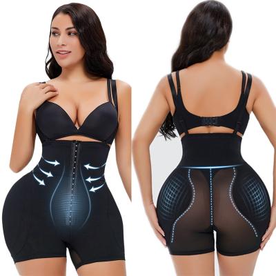 China Full Body Shaper Women Breathable Tummy Control Panties Plus Size Shapewear Pads Removable Hip Butt Lifter for sale