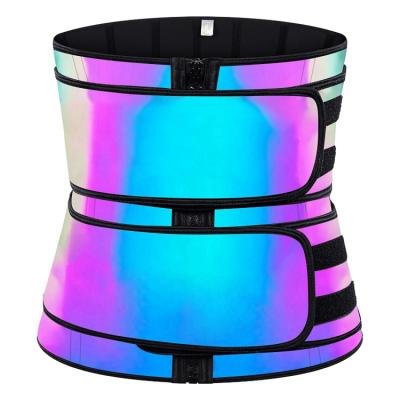 China Breathable High Waist Compression Shaper Slimming Belt Waist Corset Reflective Latex Waist Trainer for sale