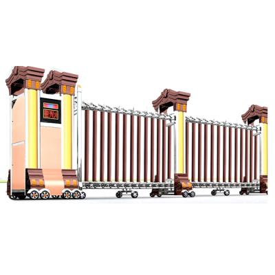 China Aluminum Alloy Industrial Heavy Duty Electric Folding Sliding Gates Security Access for sale