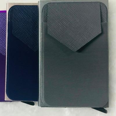 China Customozed Automatic Credit Card Holder Aluminum Cashier RFID Wallet With Lycra Bag For Cards Cash for sale