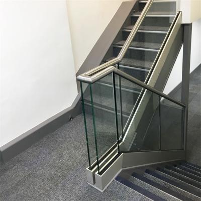 China Modern Customized Aluminum Glass Fence Balcony Balustrade Design Stairs Glass Balcony Railings for sale