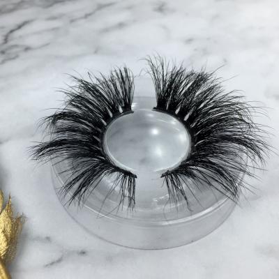 China Wholesale mink lashes3d 25mm tapered full mink eyelash 25 mm 3d mink eyelash wholesale vandor private label eye lashesh for sale