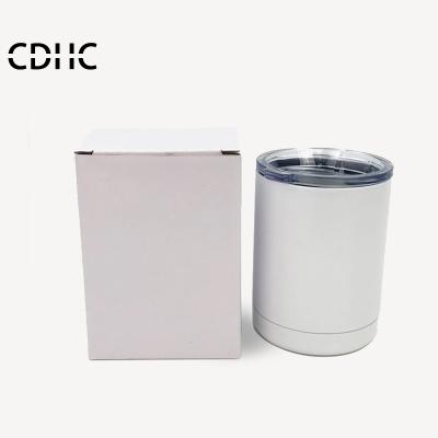 China 10oz Travel Mug Sustainable Sublimation Blanks Low Ball Coffee Regular Straight Tumblers Kids Drinking Double Wall Insulated Mug for sale