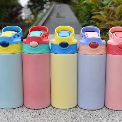 China Viable 12oz UV color changing tumber sublimation masks double wall stainless steel water bottle kids sublimation tumbler new product for sale