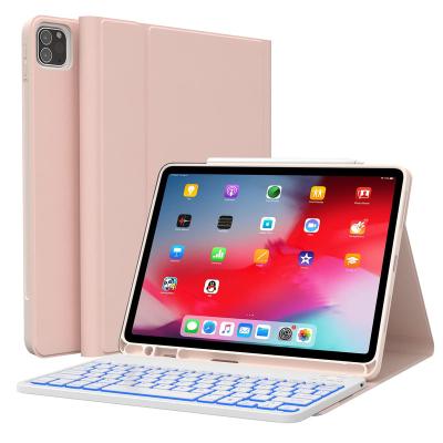 China Custom Mini Portable Shockproof Rechargeable Arabic BT Guangdong Wireless Scissor Pink Switch Wireless Case Keyboard for iPad pro for sale