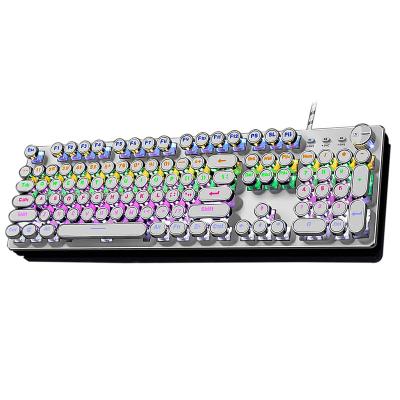 China Custom High Quality 104 Keys Metal Multimedia Rainbow Backlight Anti-Ghosting Gaming Keyboard For Designer for sale