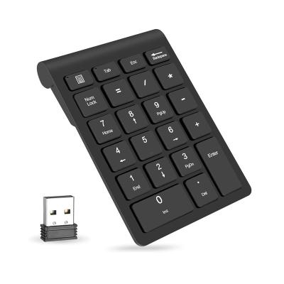 China 2.4 GHz Portable Keys Radio Stock 22 Accountant Financial Digit Keyboard Wireless Number Pads for sale