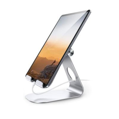 China Mobile Phone Tablets Holder Stand Custom Logo Universal Aluminum Adjustable Mobile Phone Tablet Stand Foldable Holder for sale