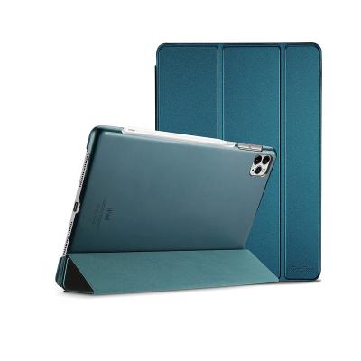 China Simple and popular new design tablet case ultra thin triple flip leather case for ipad pro 2020 for sale