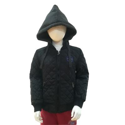 China Sustainable New Fur Lining Quilted Fleece Hood Padded Jacket Boys Jacket for sale