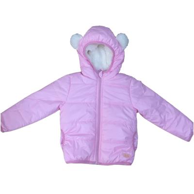 China Decoration Ear Fur Hood Kids Jacket Fancy Qute Babies Viable Jacket for sale