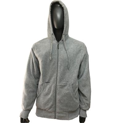 China Sustainable custom zipper up sherpa lining casual hoodie jacket mens shear jacket with hood for sale