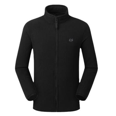 China Solid Color Breathable Jacket Men Custom Casual Fleece Jacket With Logo for sale