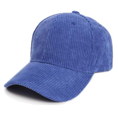 China Wholesales fashion sports hat man unisex custom logo fitted corduroy designer baseball cap for sale