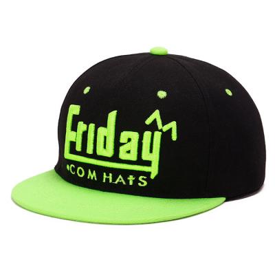 China Best Selling Character Korean Sport Design Flat Brim Hip Hop Embroidered Hats for sale