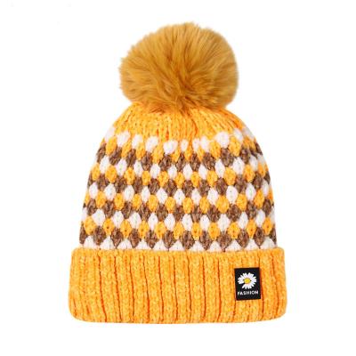 China OEM COMMON Colorful Winter Hats For Women Customize Bucket Hat Winter Knitted Knit Hat for sale