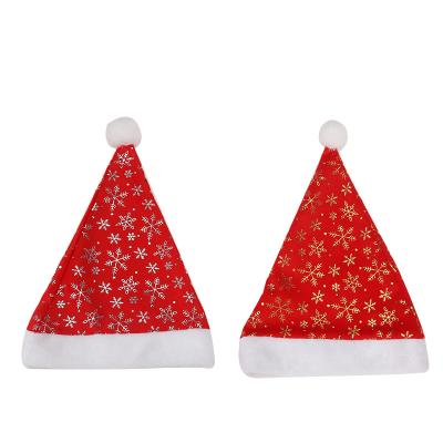 China JOINT Crazy Gold Velvet White Red For Adult Kids Christmas Hats for sale