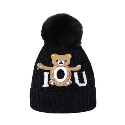 China Popular Design Baby Kid Hat Winter Fall Cotton Casual Suitable Casual Beanie Knit Hat for sale