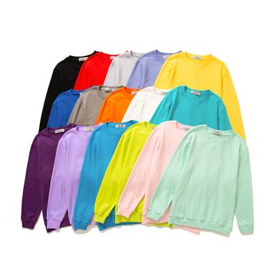 China Factory Wholesale Bulk Logo Custom Men's French Terry Crewneck Blank Plain Pullover Sweatshirts for sale