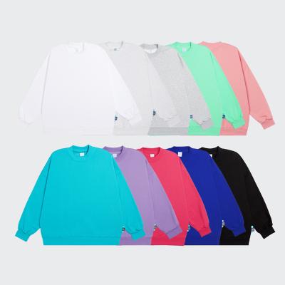 China Anti-pilling Crewneck Sweater 330gsm Terry Oversized Hoodies Thin Blank French Refine Men's Sweatshirts Wholesale for sale