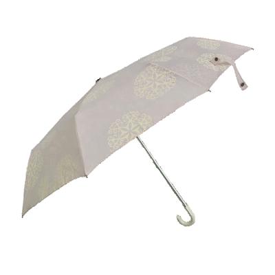 China Contemporary 190T Pongee Silkscreen Printing 21inch 8k Color Changing 3 Times Umbrella With J Handle for sale