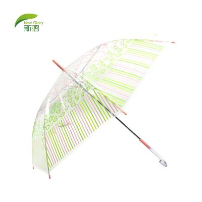 China 2021 New POE Country Automatic Open Umbrella Sakura Outdoor Umbrella Garden Paraguas for sale