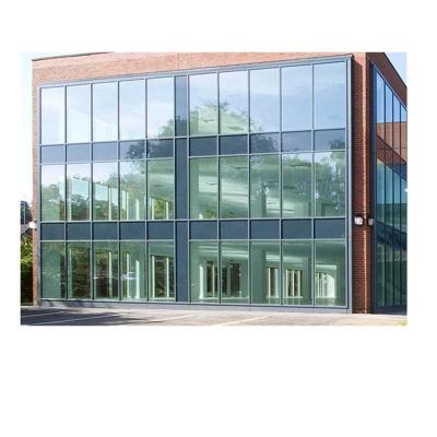 중국 Modern Refractometric Strong Glass Design Aluminum Tempered Laminated Glass Office Building Exterior Wall Curtain Wall 판매용