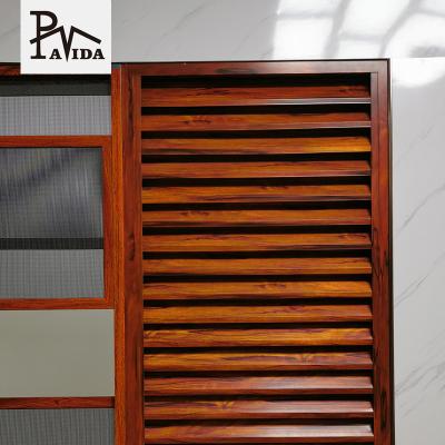 China Traditional Customized Aluminum Window Shutter Design Awning Shutters Window Glass Balcony for sale