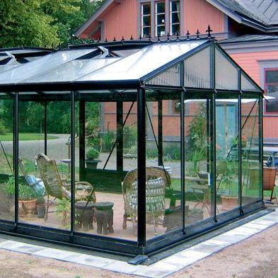 China Modern aluminum glass house garden sunroom green house for sale