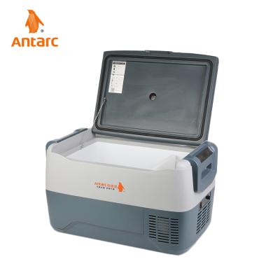 China 2021 ABS 2021 35 Liter Portable Mini Box Compressor Mini Cooler Freezer DC 12/24V Camping Fridge for sale