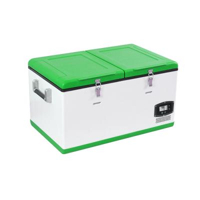 China ABS Fridge Freezers Small 12v 24v 95L Car Fridge Freezer Portable Mini Camping Fridge for sale