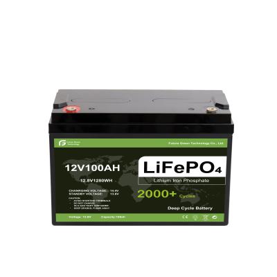 China Toys Deep Cycle Chargeable 32650 LiFePO4 12.8V 100AH ​​Lithium Battery Pack For Solar Home Energy System for sale