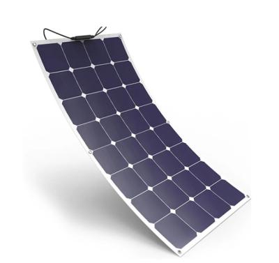 China Quickly deliver 100W 18V Bendable flexible solar panels with cheap price 158.75mmx158.75mm for sale