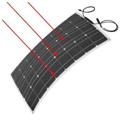 China High Efficiency 12V 18V ETFE Or PET Flexible Mono Film Power Solar Panel 90w Solar Module For Boats for sale