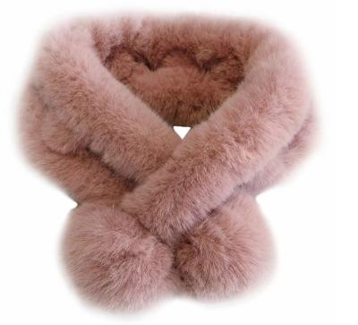 China New Arrival Women Fur Collar Scarf Fashion Winter Fur Shawl Rabbit Faux Fur Short Scarf for sale