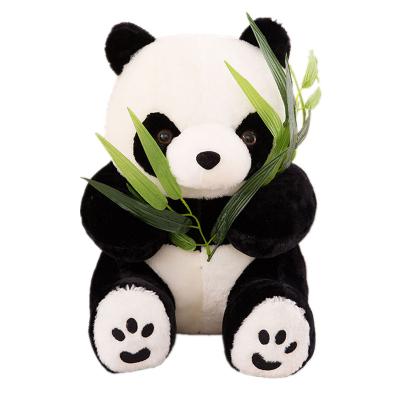 China Wholesale Custom Seat Pile Soft Long Fur Cute Stuffed Plush Panda Pet Toy Animal for sale