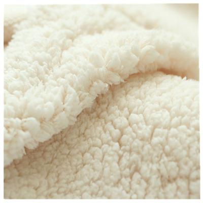 China Anti-Static 100% Polyester Home Textile Fabric Faux Fur Lambswool Sherpa Fabric For Bedding Clothes Cushion for sale