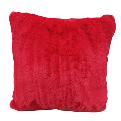 China Wholesale Custom Super Soft Hotel Logo Home Decorative Cushion Fashion Cushion Faux Fur Cushion for sale