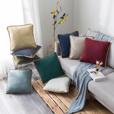 China Amazon Viable Success Custom Solid Color 45*45cm Customized Home Decor Throw Pillowcase Cushion Covers For Sofa Bedroom Living Room for sale