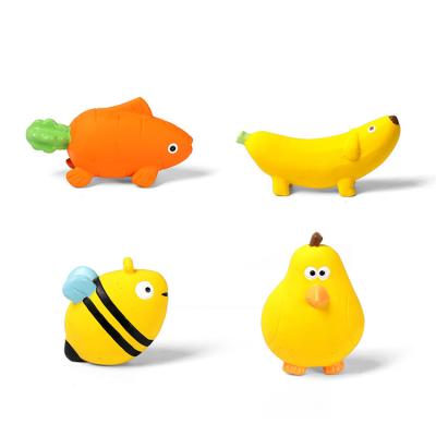 China New Trend Sustainable High Quality Fruit Animals Sound Bite Teeth And Chew Dog Toys for sale