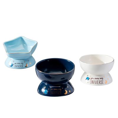 China Cat Ceramic Bowl Star Series Cat Small Medium Dog Feeding Sustainable Bowl Drinking Bowl for sale