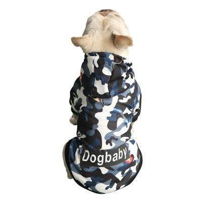 China Fashionable Autumn And Winter Camouflage Hoodies For Dogs Hooded Clothes For Small Dogs for sale