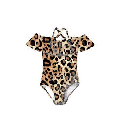 China Breathable Cute Summer Multicolor Leopard Print One-Piece Baby Swimsuit Toddler Girls Swimwear Swimsuit Wetsuit for sale