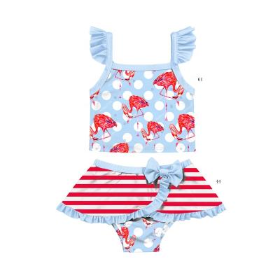 China Cute Polyester 1-6 Pieces Breathable Hot Selling Girls 2 Years Old Kids Swimsuit Floral Print Baby Swim Wear Swimwear for sale