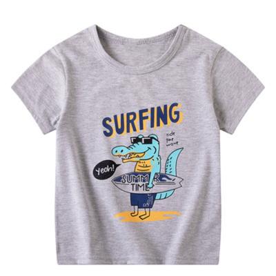 China 2021 Breathable Newborn Toddler Boy Girl Summer Shorts Sleeve Design Canton Baby Cute Printing T-shirts New for sale