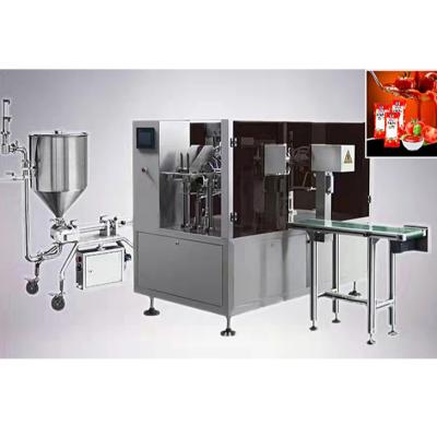 China Liquid and Paste Packaging Made in China Automatic Paste Liquid Measuring Packaging Machine with Production Line for sale