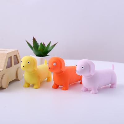 China Creative Toy 12PCS/box Chubby Puppi Anxiety Relief Elastic Stretching Toy Dog Squeeze Squeeze Toy for sale