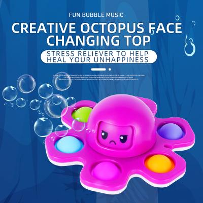 China Finger Spinner Octopus Flip Octopus Bubble Press Rotate New Decompression Face-Changing Decompression Toy for sale