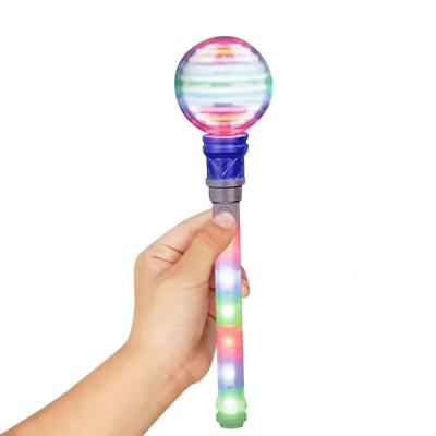 China Colorful Led Magic Wand Spinner Magic Wand Toy Flashing Light Up Stick Kids Toys 2022 Lighting LED Lighting Toys LED Magic Wand With Ball Rotating Magic Wand for sale